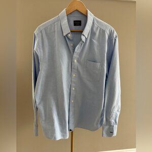 UNTUCKit Wrinkle-Free Cotton Button-Up Shirt Blue Long Sleeve Men’s XL